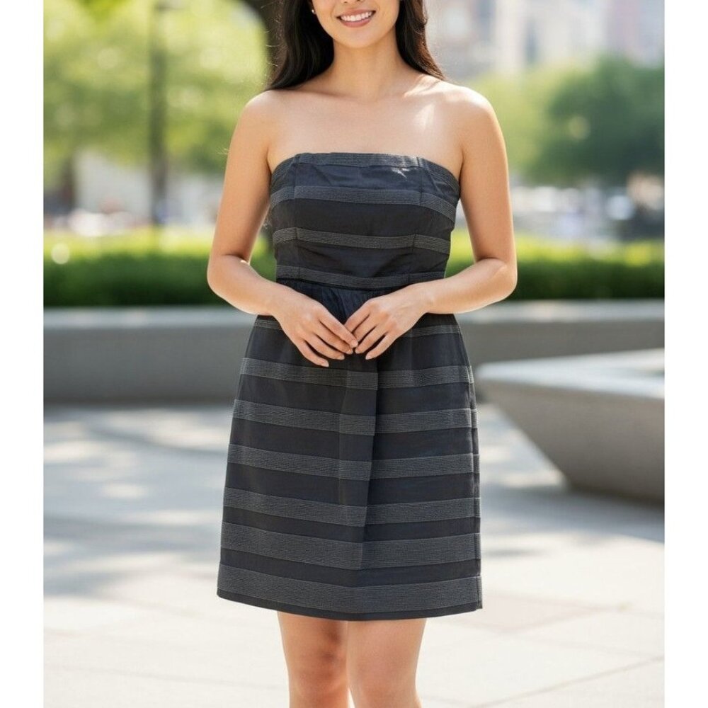 J.Crew Size 0 Dark Gray Strapless Dress With Pockets